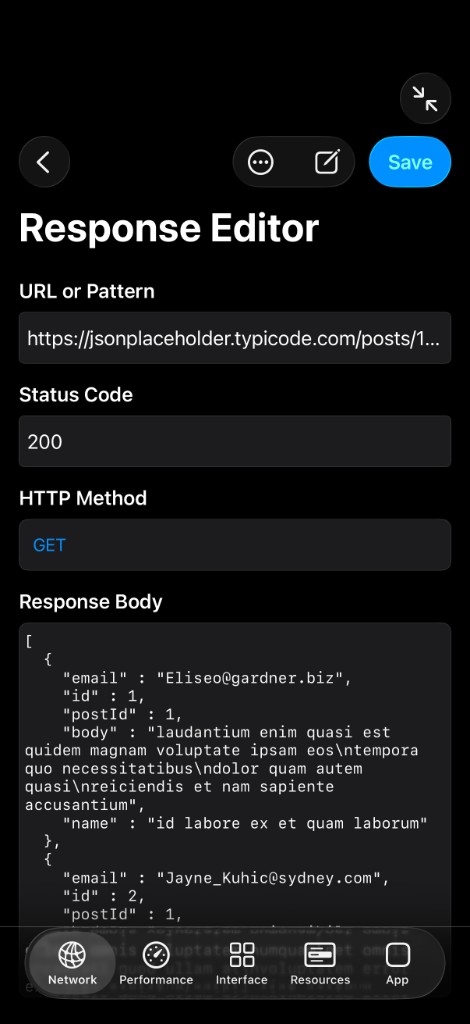 Response Modifier — rule editor