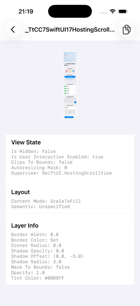 View hierarchy — per-view attributes